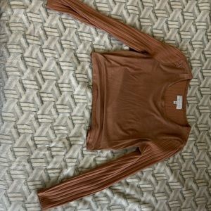 Brown crop top